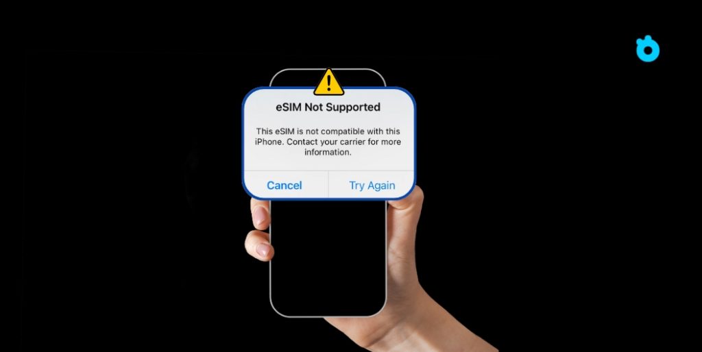 this esim is not compatible with this iphone error