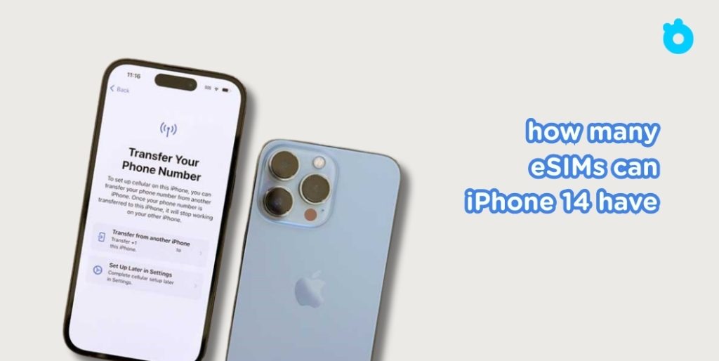 how many esims can iphone 14 have