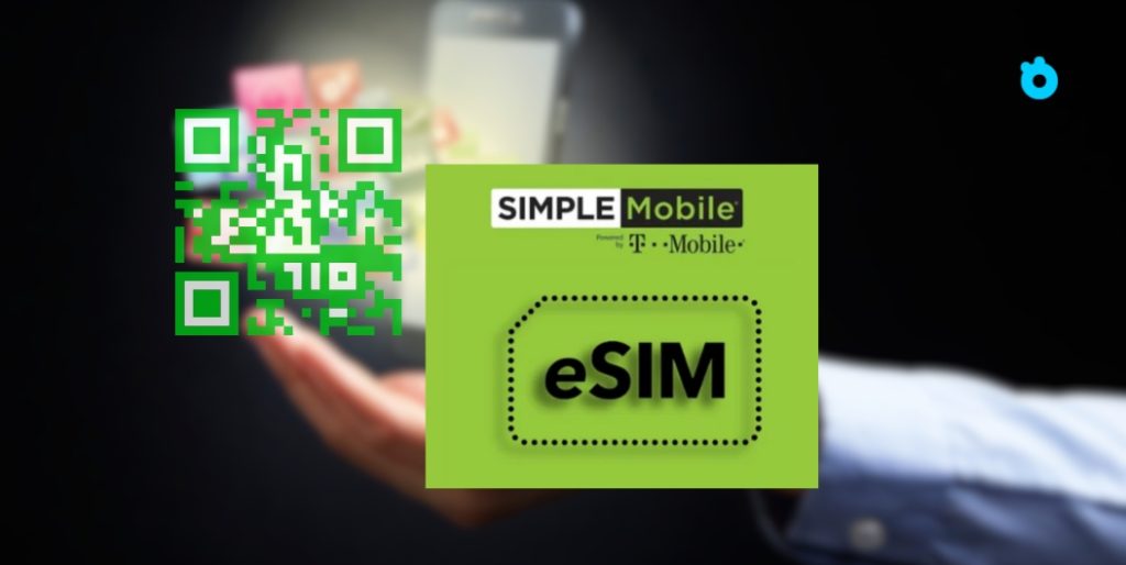 simple mobile esim qr code on iphone